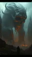 Placeholder: Bosch nightmares paining style Title:the giant lized, 8k artistic photography, photorealistic concept art, soft natural volumetric cinematic perfect light, chiaroscuro, award-winning photograph, masterpiece, oil on canvas, Raphael, Caravaggio’s, Greg Rutkowski, people, beksinski, Giger