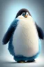 Placeholder: cheery penguin avatar full body in fluffy material