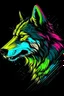 Placeholder: masterpiece, best quality, Siberian Wolf, simple logo background, in the style of japanese manga, duotone, professional quality panting, ultra detailed, joyful lightning, multiple colors with some shades, half body shot