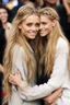 Placeholder: ((Mary-Kate and Ashley Olsen a warm hug)),charming Smile,