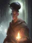 Placeholder: Portrait of a monk, grimdark, Frank Frazetta, Greg Rutkowski, hyperdetailed, dnd, trending on Artstation, Splash screen art, dynamic lighting, hyperdetailed, intricately detailed, a masterpiece, 8k resolution