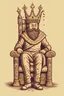 Placeholder: A king sitting on a chair with a crown on his head