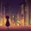 Placeholder: A girl, makoto shinkai style, anime, japan animation’s background, 80mm camera lens, wide angle, night view, city, building, edge, high detail