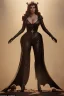 Placeholder: Raquel Welch as evil queen in black leather, leather, busty, cleavage, angry, stern look. character design by cory loftis, fenghua zhong, ryohei hase, ismail inceoglu and ruan jia. unreal engine 5, artistic lighting, highly detailed, photorealistic, fantasy