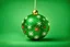Placeholder: Christmas decoration ball isolated on green background new year
