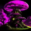 Placeholder: A fantabulous black, lime, and pink (((mushroom tower house))) erected atop a (geologic pillar), surrounded by the uncanny imaginative ((( swirling skies))), offset by the stark hues of a (neon-tinged nebulous space scape), within. captured by the hand a skilled master painter with a focus on (softly blurred compositions and voluminous lighting).