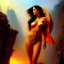 Placeholder: Drawing of beautiful face,'beautiful ,Busty Dejah Thoris',intense stare, ancient skintight armor, balanciaga fashion clothe painting by gaston bussiere, greg rutkowski, yoji shinkawa, yoshitaka amano, tsutomu nihei, donato giancola, tim hildebrandt, Oil on canvas, cinematic composition, extreme detail,fit full head inside picture,16k