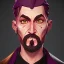 Placeholder: Portrait of a 35 year old funny warlock