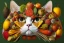 Placeholder: Cat head made of fruits fish mouses. Giuseppe Arcimboldo