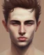 Placeholder:  boy, cute, young, brown hair, brown eyes, mask covering mouth, head and shoulders portrait,head and shoulders portrait, 8k resolution concept art portrait by Greg Rutkowski,