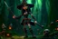 Placeholder: caricature, evil, dark arts, intricately painted, scariest female witch of the world, set in a jungle, (holding a machete:1.6), giant boots, punk, worn, bokeh, Low DOF, 16k, trending on artstation.