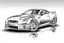 Placeholder: outline art for 2011 Nissan GT-R coloring pages, white background, sketch style, full body, only use outline, clean line art, white background, no shadows and clear and well