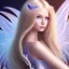 Placeholder: magnifique belle sexy fairy souriante avec de magnifiques ailes et des cheveux longs blonds,yeux bleus