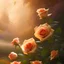 Placeholder: wonderful countryside, detailed gorgeous orange roses, glitter background, finely tuned detail, ultra high definition, 8 k, unreal engine 5, ultra sharp focus, illustration