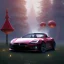 Placeholder: Santa claus driving his red Tesla convertible car, character design by cory loftis, fenghua zhong, ryohei hase, ismail inceoglu and ruan jia. unreal engine 5, artistic lighting, highly detailed, photorealistic, fantasy