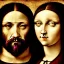 Placeholder: portrait of a men and a woman Leonardo da Vinci style