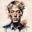 Placeholder: Portrait of David E Williams, maximal mind-bending watercolor illustration; by Cindy Sherman and Russ Mills