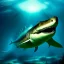 Placeholder: Sea Monster Mosasaurus underwater by van Gogh 8k