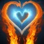 Placeholder: Heart on fire