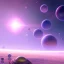 Placeholder: sweet galactic vibe, planets universe, very beautiful blue spaceship, light, very real atmosphere, 8k color pink