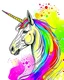 Placeholder: mock up unicorn page colorful rainbow