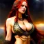 Placeholder: portrait 'beautiful Sexy busty Redhead Sif',Braids, celtic tattoed,painting by gaston bussiere, greg rutkowski, yoji shinkawa, yoshitaka amano, tsutomu nihei, donato giancola, tim hildebrandt, oil on canvas, cinematic composition, extreme detail,fit full head inside picture,32k