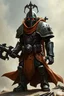 Placeholder: A heroic warforged cleric with orange eyes