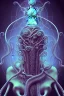 Placeholder: Spiritual being with Tentacles over human Head creating reality around, wrapping Tentacles around Human, Dimethyltryptamine