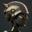 Placeholder: Robot cute profile head portrait, warrior costume, village, meditation, 8k quality