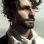 Placeholder: portrait of a rockstar man with jacket, victorian, concept art, detailed face, fantasy, close up face, highly detailed, cinematic lighting, digital art painting by greg rutkowski