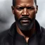 Placeholder: "MIddle aged black human male, with a trimmed but uneven beard, piercing eyes with slick back hair, full-scale head and shoulders portrait, 8k resolution concept art portrait by Greg Rutkowski, Artgerm, WLOP, Jaime Foxx dynamic lighting hyperdetailed intricately detailed Splash art trending on Artstation triadic colors Unreal Engine 5 volumetric lighting Splash art fantasy"