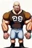 Placeholder: Bill Goldberg American football player ,cartoon 2d