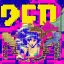 Placeholder: letter M, 8-bit Vaporwave anime steampunk