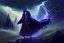 Placeholder: Wizard t landscape full body cape fantasy lightening