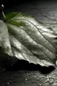 Placeholder: Organic leaf became metallic, silver