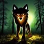 Placeholder: werewolf in the forest at twilight