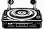 Placeholder: technics.1210,turntable clipart style simple stencil