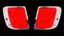 Placeholder: 2 vehicle taillight(with chrome trim) on black background, add details and inner glow