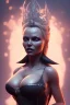 Placeholder: Pamela Anderson as evil queen in black leather, leather, busty, cleavage, angry, stern look. character design by cory loftis, fenghua zhong, ryohei hase, ismail inceoglu and ruan jia. unreal engine 5, artistic lighting, highly detailed, photorealistic, fantasy