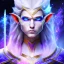 Placeholder: cosmic mage, elf, male, battle mage, cosmic sword, epic, cosmic magic, staff, long ears, white hair, face details