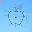 Placeholder: make a technical cutaway engineering schematic of an apple drawn on a sheet of blue graph paper, arrows, physics formulas,