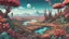 Placeholder: comic style, highly detailed ,gorgeous otherworldly landscape, otherworldly plants