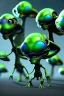 Placeholder: aliens invade clean art NFT, blender 3d