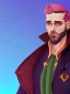 Placeholder: Portrait of a 30 year old strange gay wizard