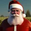 Placeholder: franz frazetta styl,santa claus in the middle of the corn field