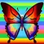 Placeholder: rainbow cartoon butterfly 700 x 700 logo circle, realistic, van Gogh volumetric lighting, game of thrones