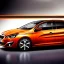 Placeholder: Peugeot 308, orange et noir,