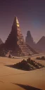 Placeholder: A lost city in the desert a five-sides pyramide