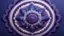 Placeholder: Hyper Realistic Photographic-View of a Half-Navy-Blue-&-Purple Mandala at Right Side.