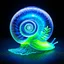 Placeholder: Artistic transparent glass snail-shell filled with bioluminescent fractal plants, opalescent, luminous, highly detailed digital art rendering, magical, ethereal, mystical, ambient lighting, 3D render visualization, 8K resolution